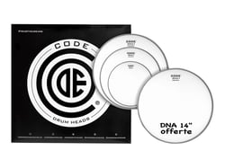 Code DNA + Coated Fusion Pack - Jeu de peaux de batterie - sablé