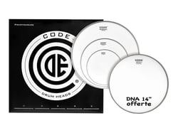 Code Drumheads Signal Coated Rock Pack - Jeu de peaux de batterie - 10"/12"/14"/16" - sablé