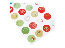 20 stickers ronds personnalisables Noël - Créalia