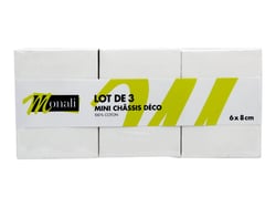 Lot de 3 Mini châssis - toiles 100% coton Monali - 6 x 8 cm