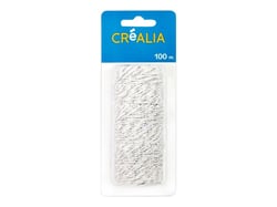 1 ficelle blanc et argent - Créalia