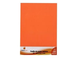 Feuille de papier mousse A4 2 mm - Orange