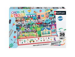 Puzzle 30 pièces - En ville (Cherche et trouve)