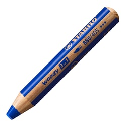 Crayon multi-talents pointe extra-large - STABILO - Bleu foncé - Woody 3 in 1