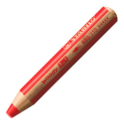 Lot de 6 crayons multi-talents pointe extra-large + 1 taille-crayons - STABILO - Couleurs assorties - Woody 3 in 1