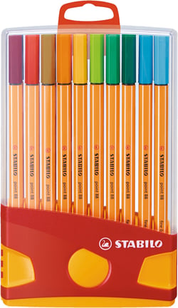 Etui Colorparade de 20 stylos-feutres STABILO point 88 - pointe fine 