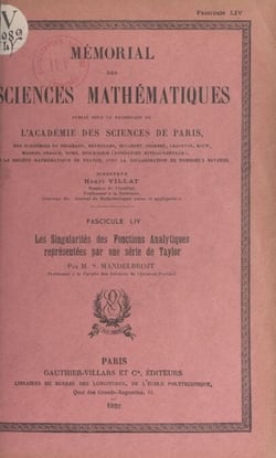 Les singularités des fonctions analytiques représentées par une série de Taylor
