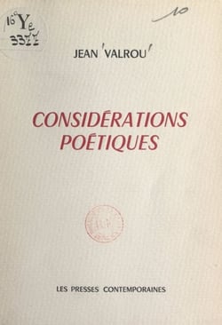 Considérations poétiques