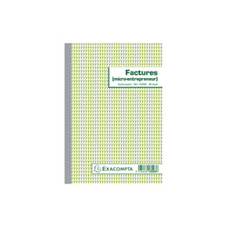 Manifolds Exacompta - Factures micro-entrepreneur - 21x14,8cm - 50 feuillets autocopiants dupli