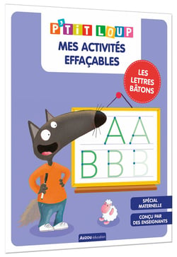 P'tit Loup : mes activités effaçables : lettres bâtons