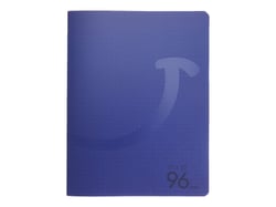 Cahier polypro 17 x 22 cm 96 pages petits carreaux Cultura - Bleu marine