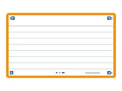 80 flashcards - 7,5 x 12,5 cm - Flash 2.0 Oxford - Ligné - cadre orange