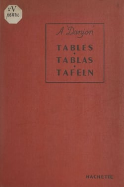 Tables des fonctions trigonométriques : valeurs naturelles à 6 décimales, de centième en centième, du degré nonagésimal - Suivies de tables de conversion, d'une table des logarithmes des nombres de 1000 à 9999, et d'un recueil de formules et de nombres...