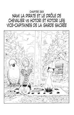 One Piece édition originale - Chapitre 263 - Nami la pirate et le drôle de chevalier VS Hotori et Kotori les vice-capitaines de la garde sacrée