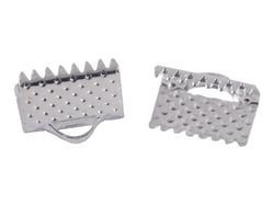 10 embouts pince-ruban de 10 mm - Argent - Créalia