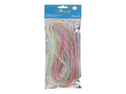 Set 30 scoubidous transparents et coton coloré Créalia - 80 cm