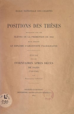 Étude sur les inventaires après décès de Paris (1500-1560)