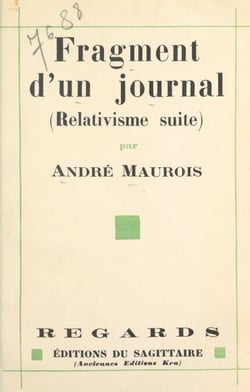 Fragment d'un journal, août-septembre 1930 - Relativisme suite