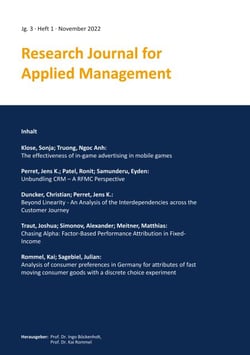 Research Journal for Applied Management - Jg. 3, Heft 1