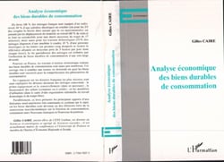 ANALYSE ÉCONOMIQUES DES BIENS DURABLES DE CONSOMMATION
