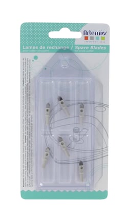 Lot de 6 lames de rechange pour cutter Artemio