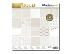 Set 40 papiers décorés or