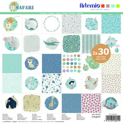Artemio - Bloc de 60 feuilles - Safari - 30 x 30 cm
