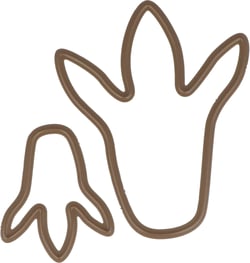 Lot de 2 matrices de découpe Artemio - Dino pattes de dinosaures