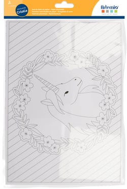 Lot de 8 sets de table en papier Artemio - Licorne