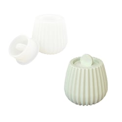 Moule en silicone - Pot rayure couvercle - Jesmonite