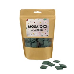Tesselles de mosaïque Unicraft - vert foncé - 20 x 20 mm - 600 g