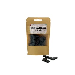 Tesselles de mosaïque Unicraft - noir - 12 x 12 mm - 100 g
