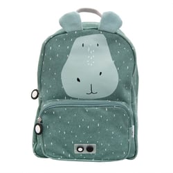 Sac à dos maternelle Trixie Baby - Gris - M. Hippopotame - 1 compartiment