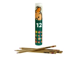 Boîte verte de 12 crayons de couleur Tintin