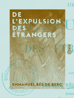 De l'expulsion des étrangers