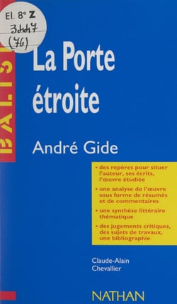 La porte étroite, André Gide - Des repères pour situer l'auteur, ses écrits, l'œuvre étudiée. Une analyse de l'œuvre sous forme de résumés et de commentaires. Une synthèse littéraire thématique. Des jugements critiques, des sujets de travaux, une bibli...