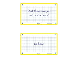 80 flashcards - 7,5 x 12,5 cm - Flash 2.0 Oxford - Petits carreaux - cadre jaune