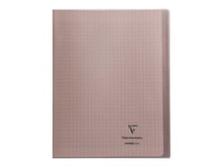 Cahier polypro - 24 x 32 cm - Koverbook  - Clairefontaine - 96 pages grands carreaux - Gris
