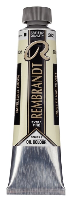 Peinture à l'huile Rembrandt en tube de 40 ml - Royal Talens - Extra-fine - Jaune de naples vert