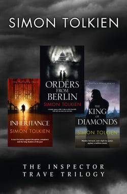 Simon Tolkien Inspector Trave Trilogy - The Inheritance, The King of Diamonds,Orders from Berlin