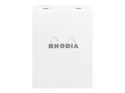 Bloc-notes - Format A5 14.8 x 21 cm - Rhodia - 160 pages lignées - Blanc