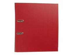 Classeur à levier A4 - Dos 50 mm - Carton et polypropylène - Rouge - Cultura