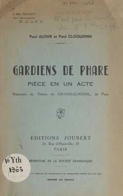 Gardiens de phare - Pièce en 1 acte