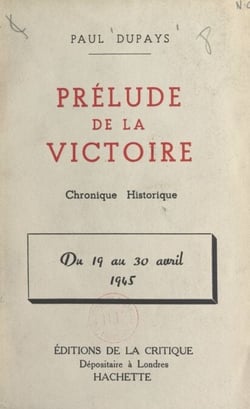 Prélude de la victoire : du 19 au 30 avril 1945 - Chronique historique