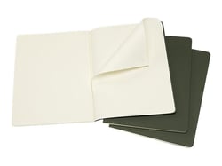 3 cahiers - 19 x 25 cm - Ligné - Vert - Moleskine