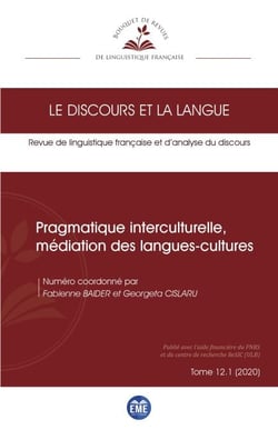 Pragmatique interculturelle, médiation des langues-cultures - 12.1 - 2020