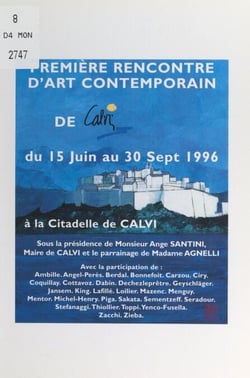 Première Rencontre d'art contemporain de Calvi - 15 juin au 30 sept 1996, à la Citadelle de Calvi