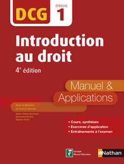 Introduction au droit - Manuel et applications - DCG 1  (E-PUB 2) - 2016 - Format : ePub 2