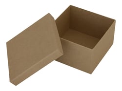 Boîte en carton carrée 18x18x15cm - Créalia - Supports Papier mâché et  carton
