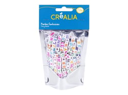 Sachet de perles « alphabet » blanches plastique - Créalia